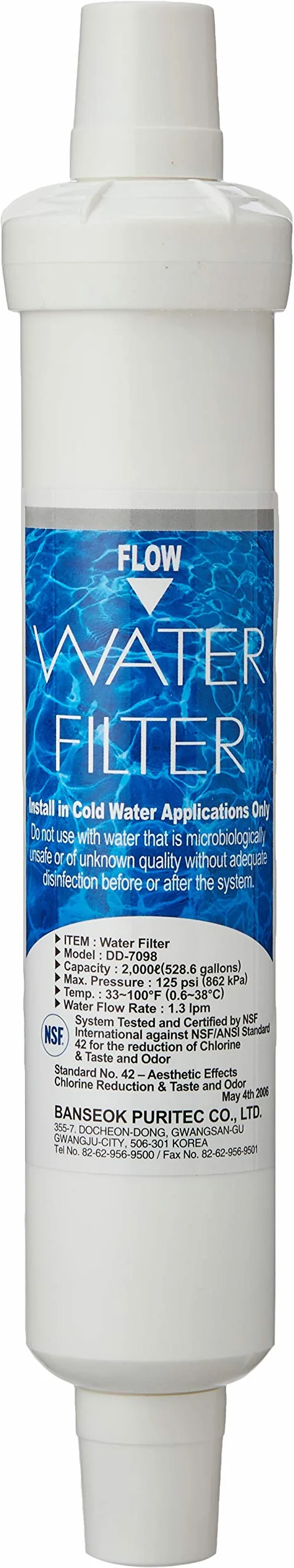 DD-7098 | Paquete de 3 - Filtro de agua externo compatible con Daewoo frigoríficos - Cartucho de filtro para refrigerador americano