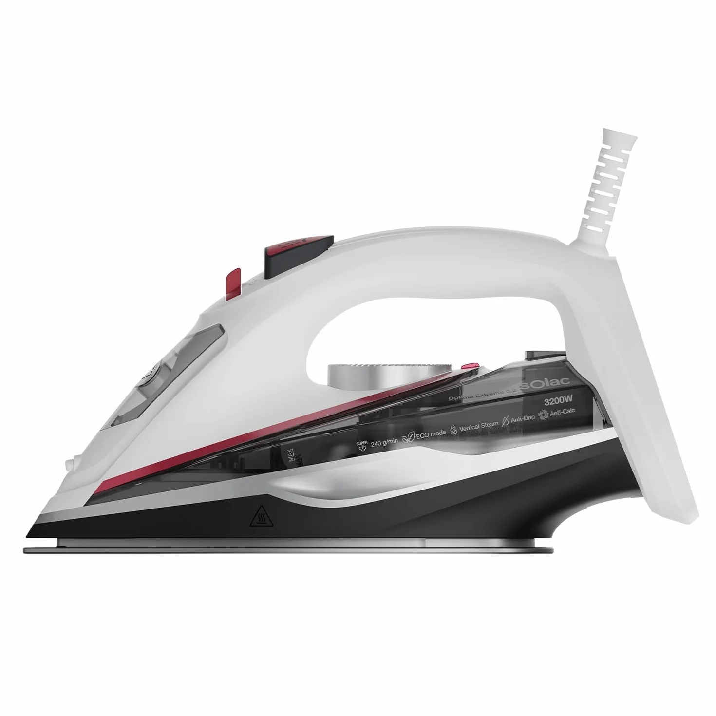 Solac – Plancha Vapor Optima Extreme 3.2 | 3200W | Golpe vapor 240g/min | Suela Bi-Flow Steam | Antical | Antigoteo | Rápido calentamiento | Autolimpieza | Blanco