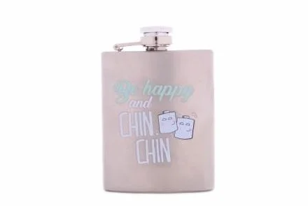 Lote de 20 Petacas Metal Frases Happy - Detalles Bodas Hombres y Mujeres