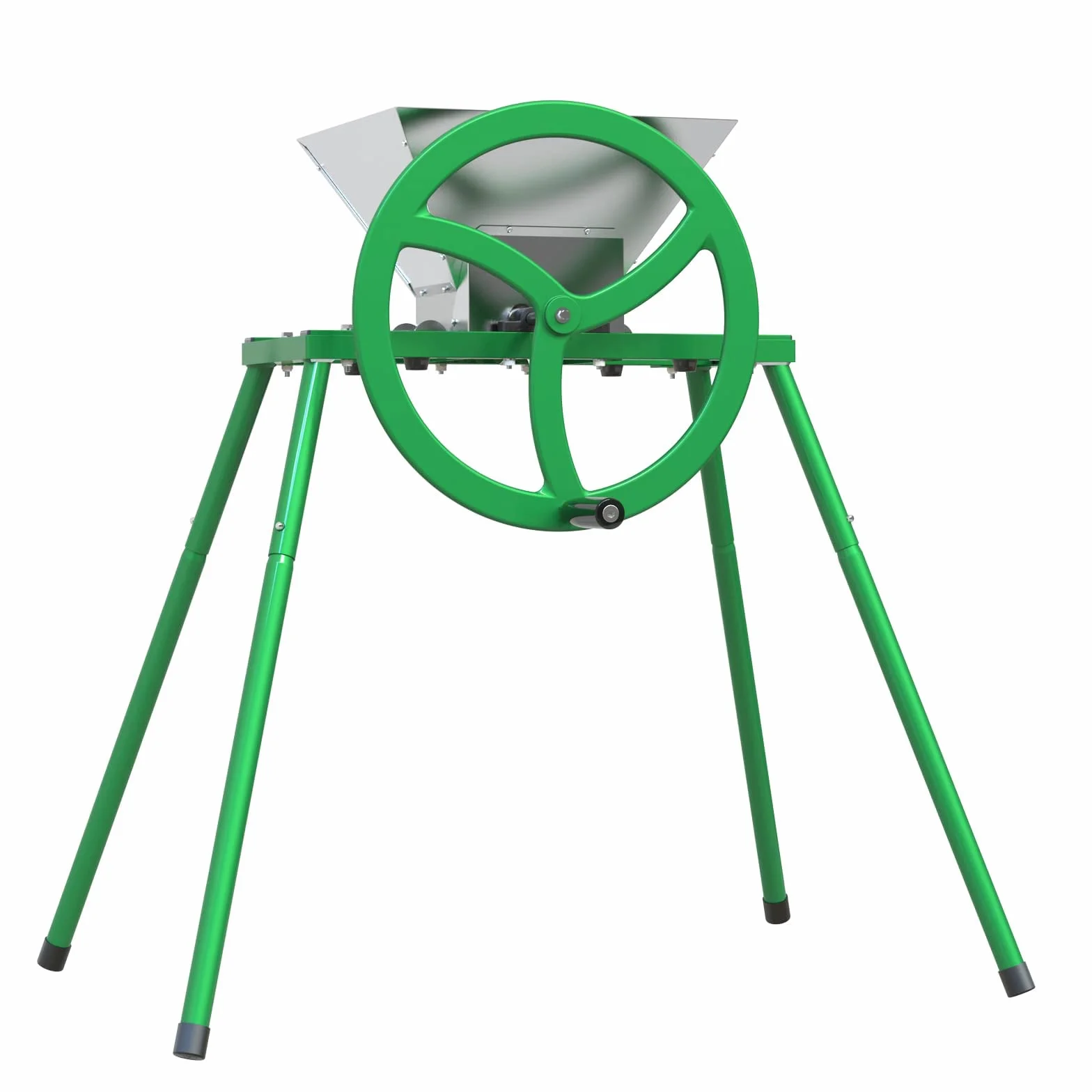 Trituradora de frutas y manzanas con volante y soporte, exprimidor manual de acero inoxidable de 7 litros, triturador de frutas para prensado de vino y sidra