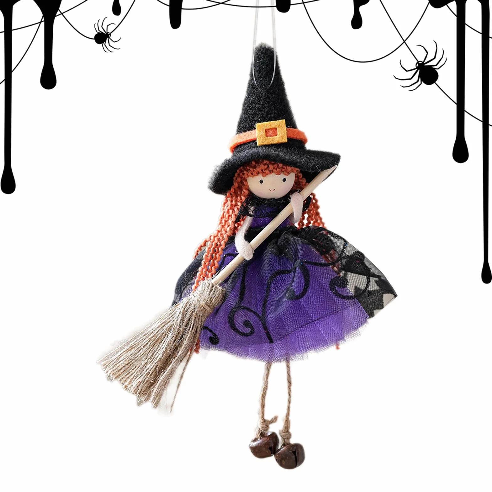 Muñeca de Bruja de Cocina Hecho a Mano Colgante Halloween Figura Coleccionable para Fiestas Decoración Exterior