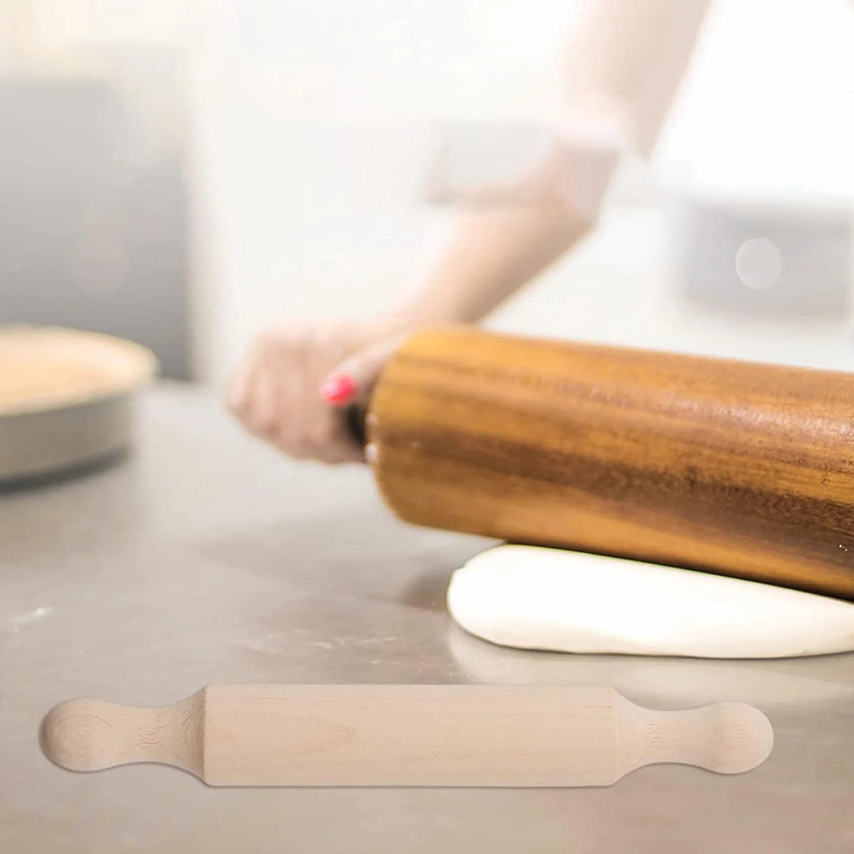60 Piezas Mini Rodillo de Madera 6 Pulgadas de Rodillo de Cocina para Hornear Rodillo de Masa de Madera Pequeño para Niños Fondant