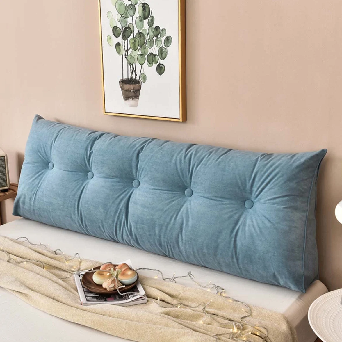 Almohada de cuña grande para cabecero, lectura triangular y cojín de apoyo lumbar para espalda y cintura, cojín de posicionamiento suave para sofá, 80 x 50 x 20 cm, perfecto para comodidad y