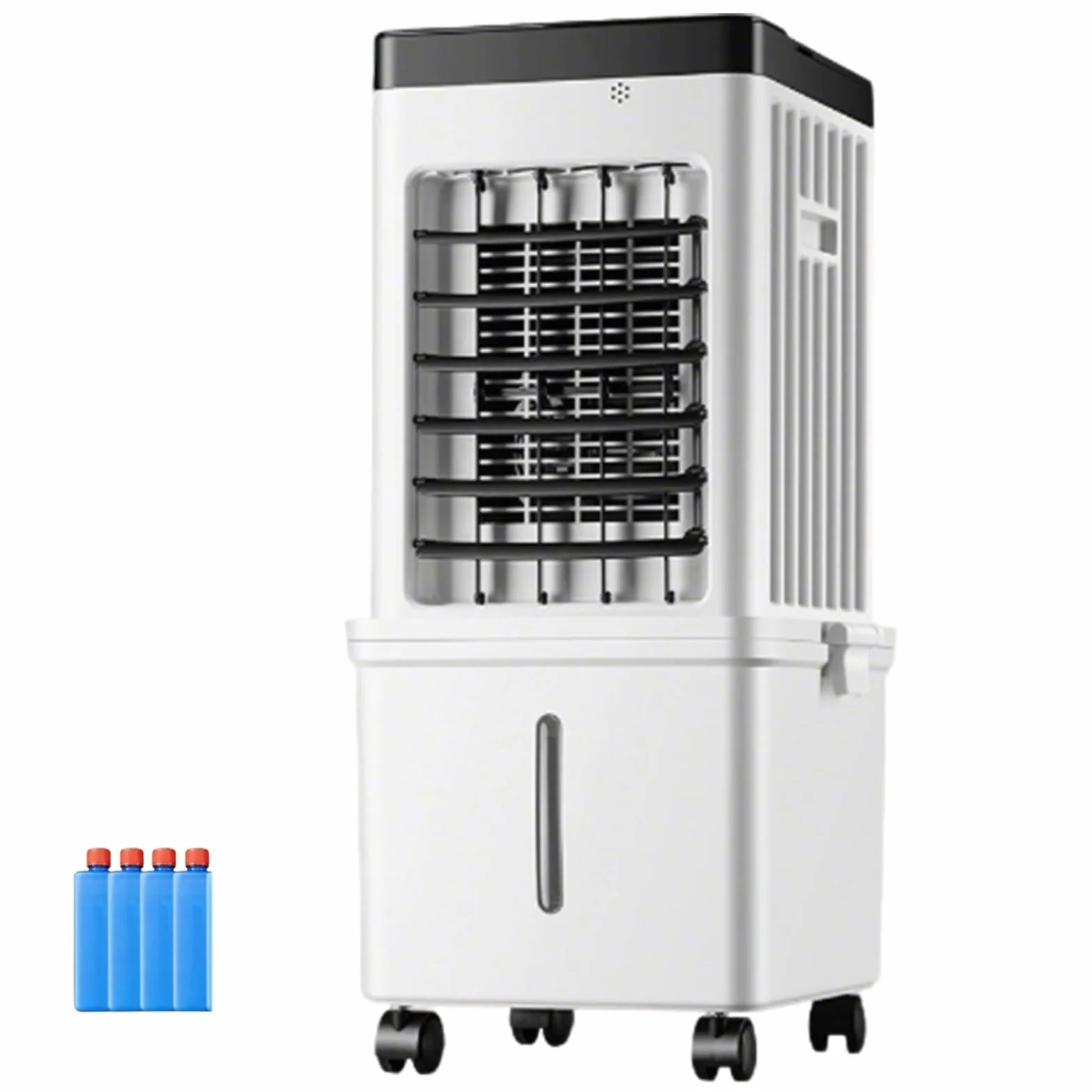 Enfriador de Aire con Control Remoto, 15 L Depósito de Agua Extraíble, 3 Velocidades, Oscilación de 90°, Enfriador Evaporativo para Dormitorios y Habitaciones