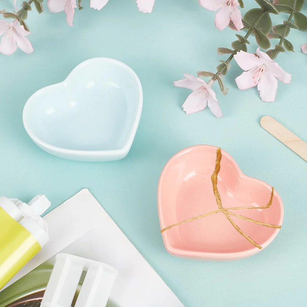 WEBEEDY Kintsugi Kit de reparación de oro, 22 piezas de cerámica japonesa con cerámica práctica y pegamento alimentario para reparar su cerámica rota significativa cristal
