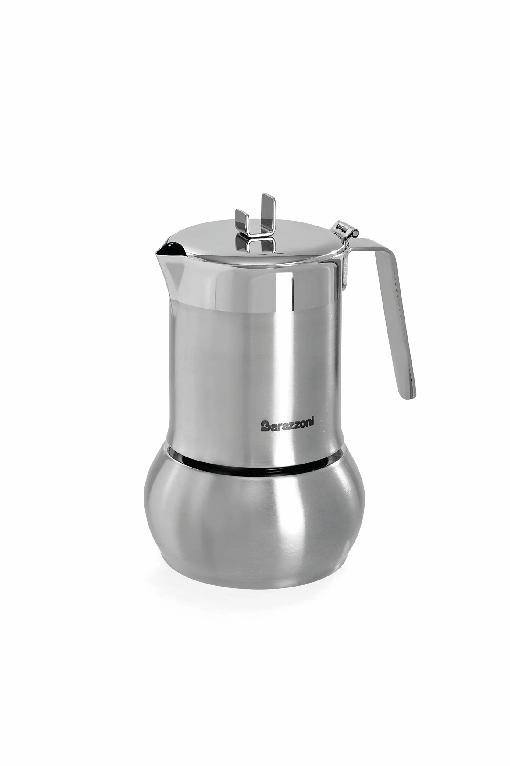 Barazzoni Moka Cafetera CaffeTUMMY 4 Tz-apta para placas de inducción, acero inoxidable