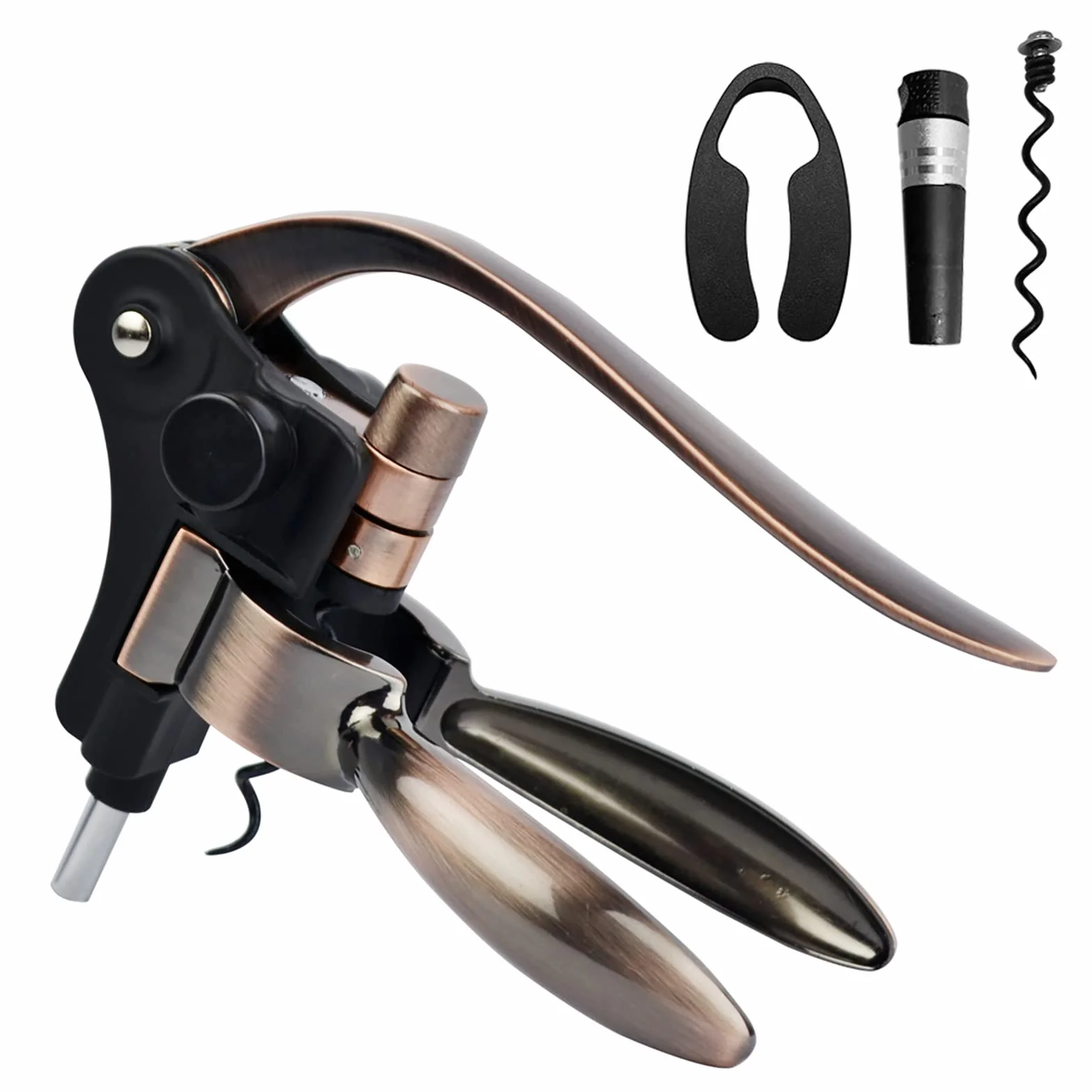 Sacacorchos de vino profesional, palanca manual ergonómica, estilo conejo