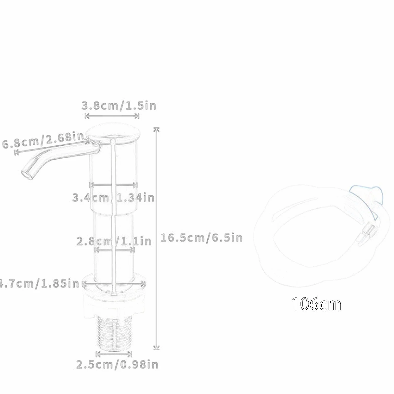 3 Mangueras de Extensión para Bomba de Loción, Dispensador de Jabón con Larga, de Extensión, Dispensador de Jabón para Fregadero de