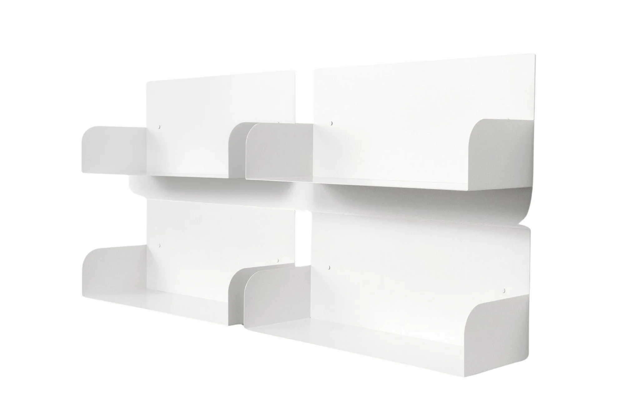 D-Segno Estanteria Pared - Estanteria Metalica, Kit de 4 Estanterias de Pared, Estanteria Libros, Librería Moderna Estante Moderno de Design, Made in Italy
