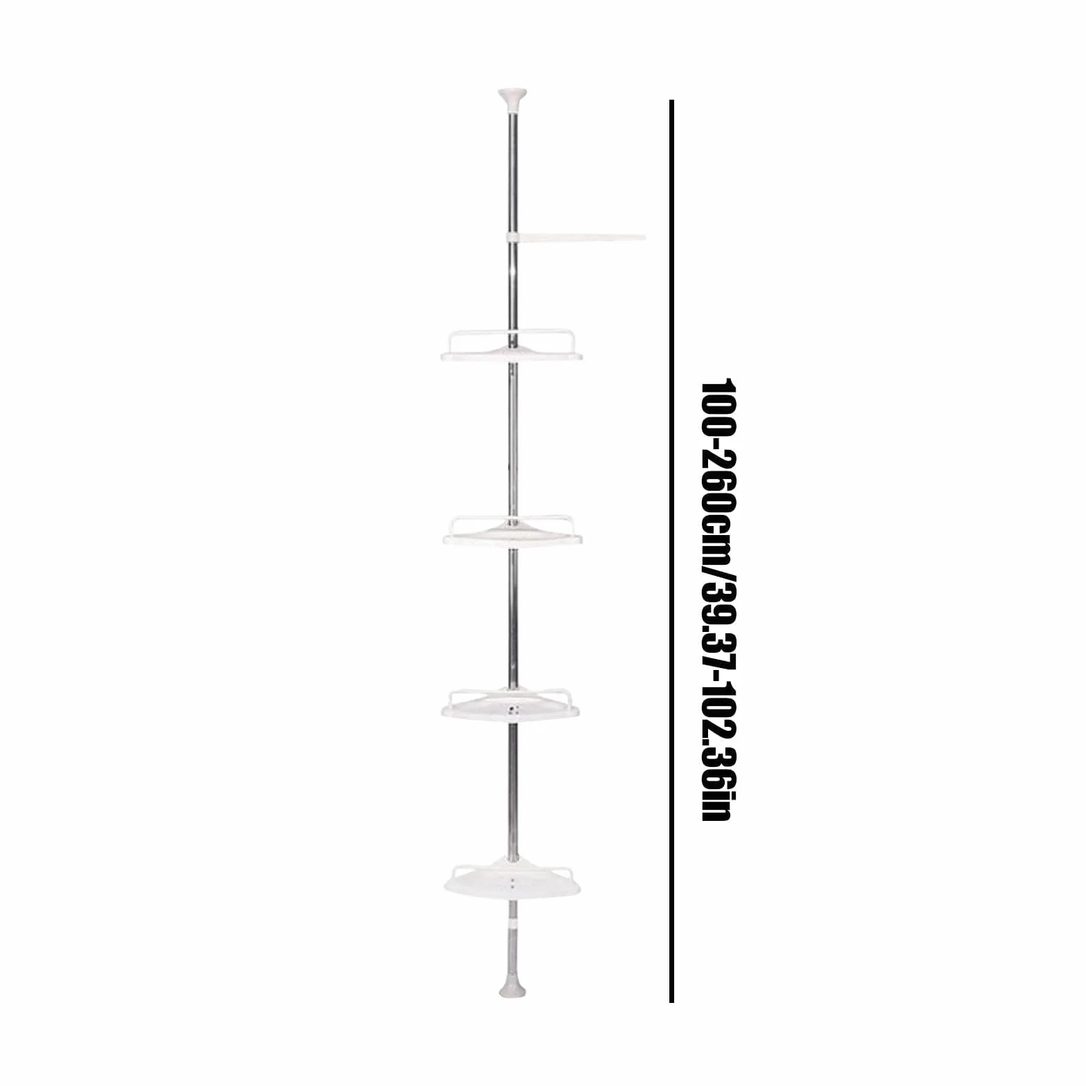 Estante esquinero de baño inoxidable de 25 x 25 cm, almacenamiento de acero inoxidable de varios niveles para ducha y baño, estante de esquina que ahorra espacio, accesorio de baño duradero