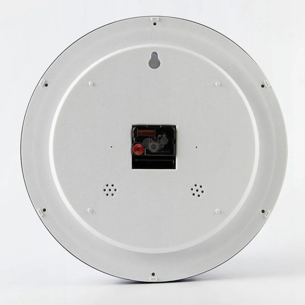 DECHOUS Reloj de Pared Moderno Termómetro y Higrómetro Diseño Retro Elegante Números Grandes y Movimiento de Cuarzo Silencioso para Salón Dormitorio y Oficina Marco Negro y Agujas