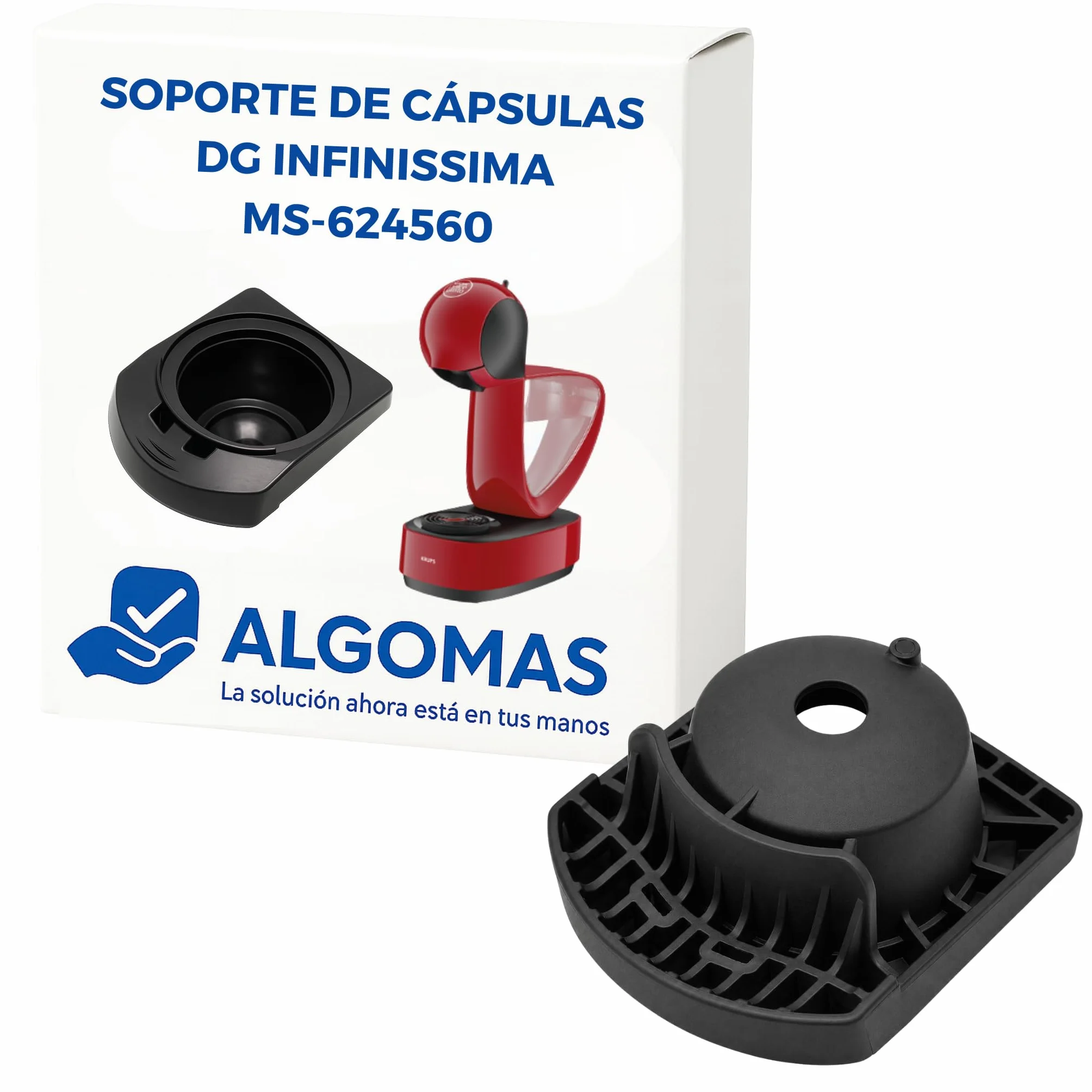 Soporte de Cápsulas MS-624560 Compatible con Nescafé Dolce Gusto Infinissima Negro para Cafeteras Krups y DeLonghi