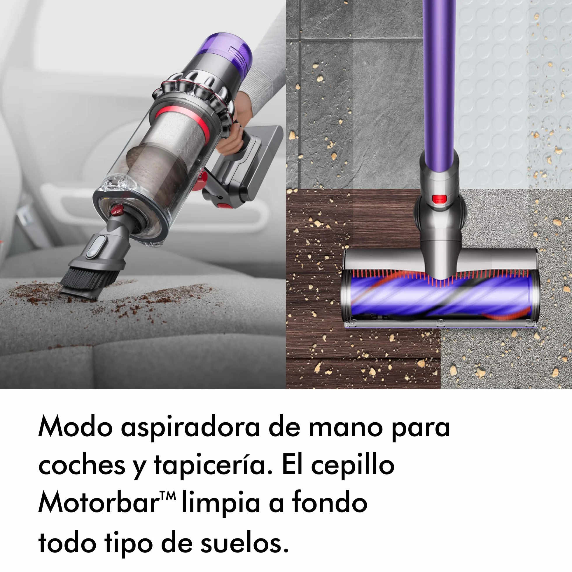 Dyson V11 Advanced aspiradora sin Cable 200 Airwatts 60 min Anti-enredos Mano y Suelos Níquel Violeta