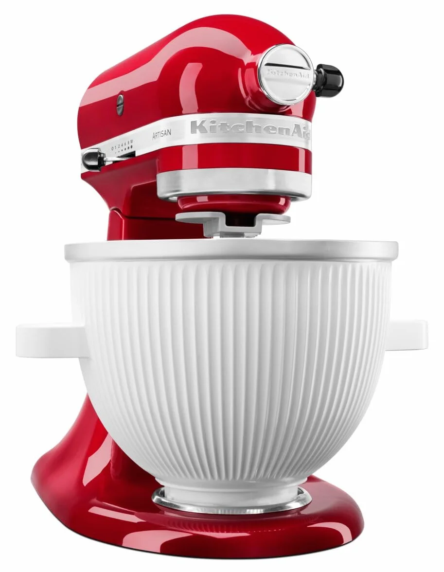 KitchenAid Accesorio Heladera para Robots de Cocina, Bol de 1,9L, Batido Rápido, Dasher Rediseñado, Compatible con Todos los Modelos KitchenAid de Cabeza Basculante y Bol Elevable