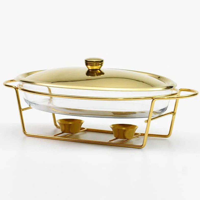 Bandeja de Aislamiento para Catering, Juego de vajilla de cerámica para Buffet, vajilla con Acabado de mármol, Rectangular, Adecuada para Banquetes, Catering, Eventos, Bodas, bufés, Oro (pla