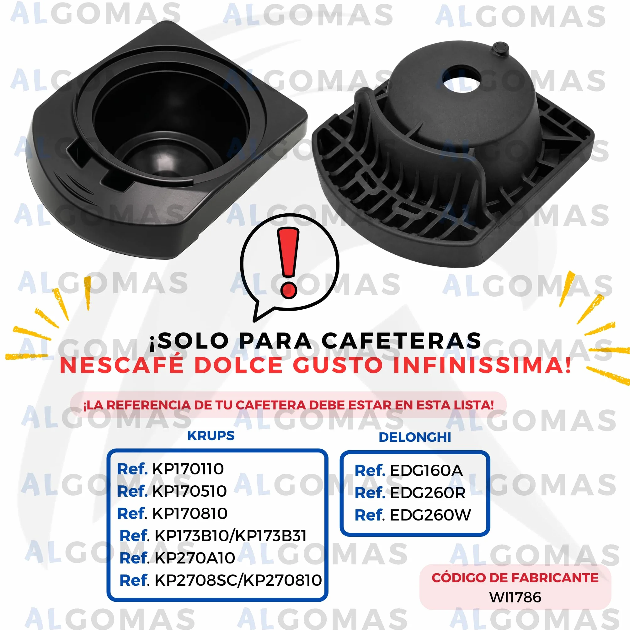 Soporte de Cápsulas MS-624560 Compatible con Nescafé Dolce Gusto Infinissima Negro para Cafeteras Krups y DeLonghi