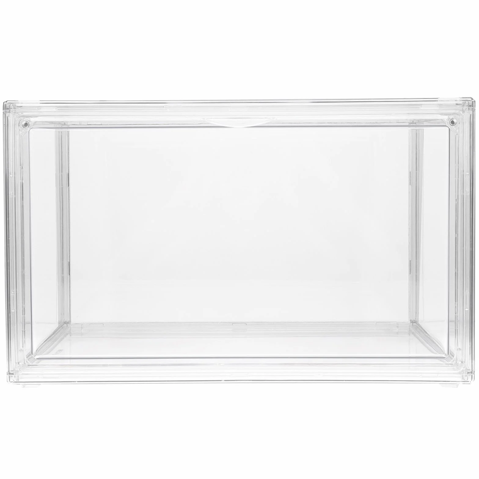 Luxshiny Caja de Almacenaje Transparente Apilable para Documentos y Escritorio Estantería de Oficina y Dormitorio con Diseño Abierto y Clasificación Funcional