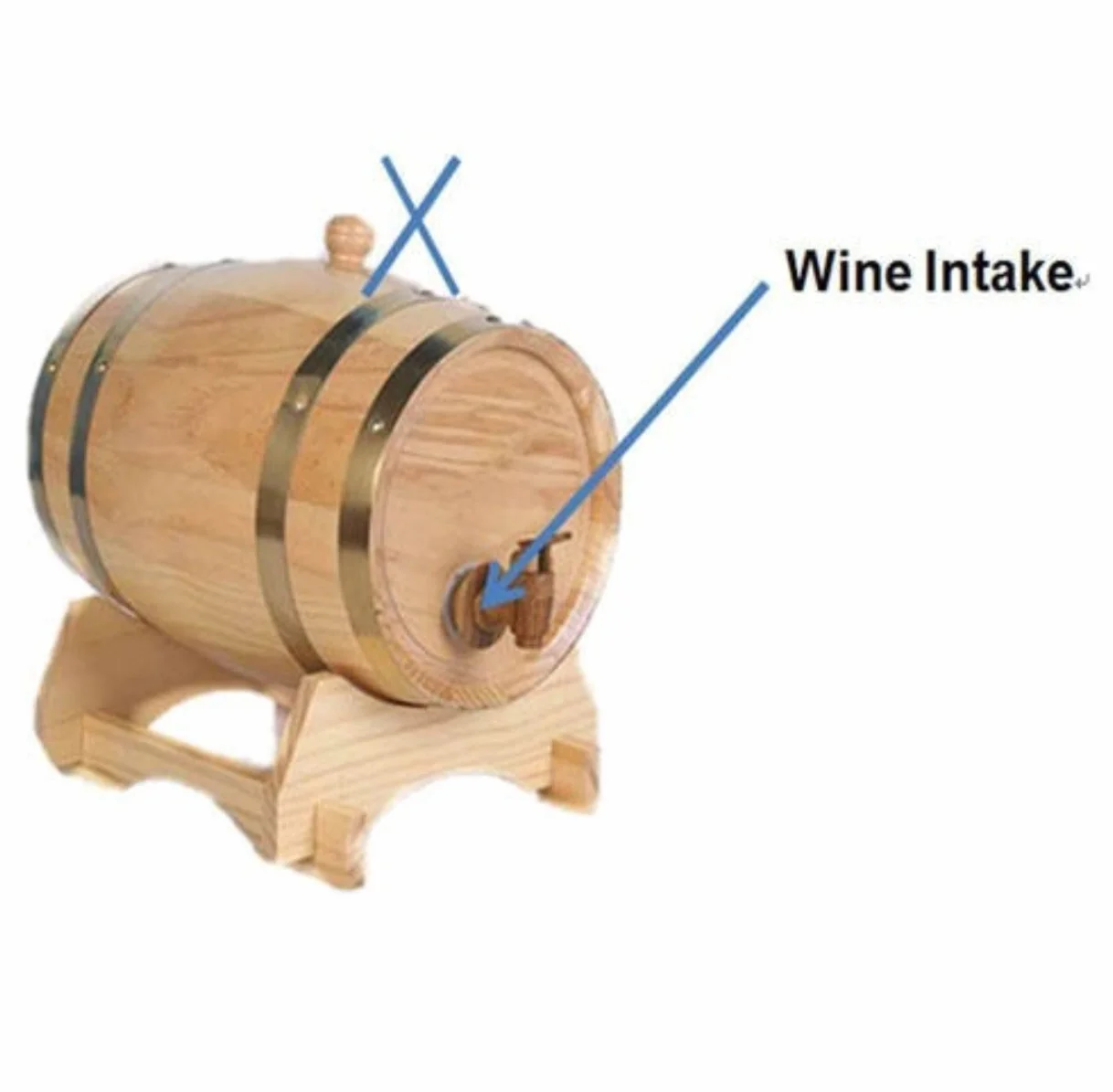 Barril de madera de roble de 3 litros Dream Wood para almacenamiento y envejecimiento de vino y bebidas, con soporte