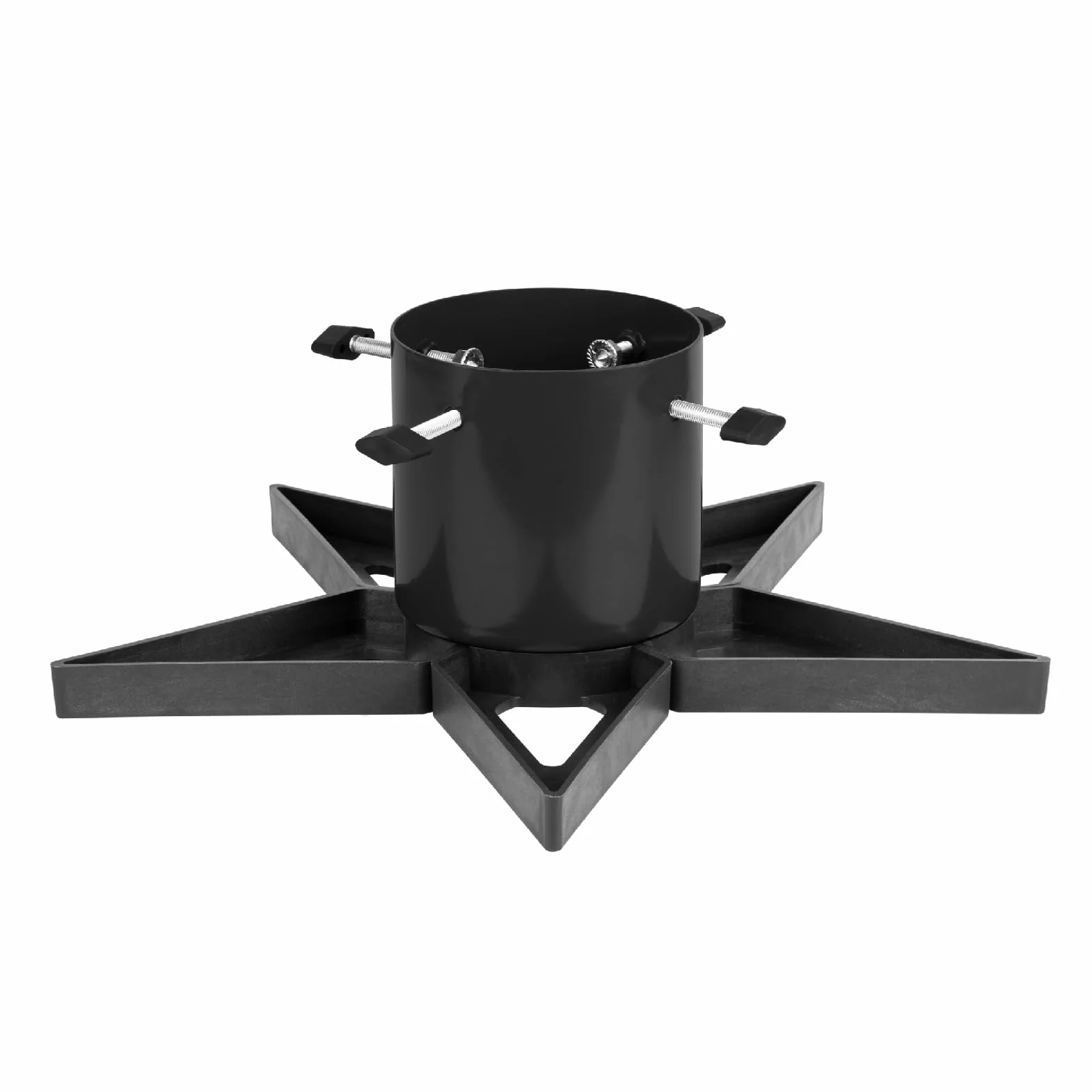 Star Design - Soporte para árbol de Navidad con depósito de agua para abetos y pinos vivos, base de metal estable con patas de plástico resistentes, decoración navideña divertida y colorida, soporte