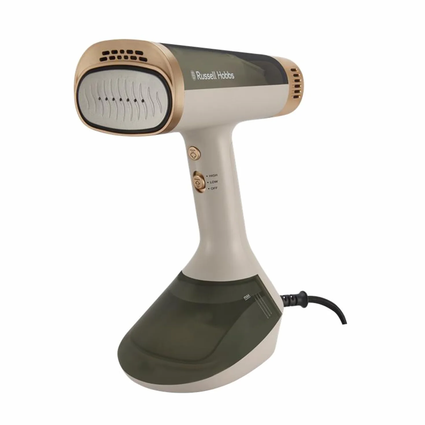Russell Hobbs plancha vertical con succión tejidos [1500 W, 24 g/min de vapor] (3 configuraciones de vapor y succión, depósito de agua de 200 ml, calentamiento en 35 s.,cerámica 28551-56