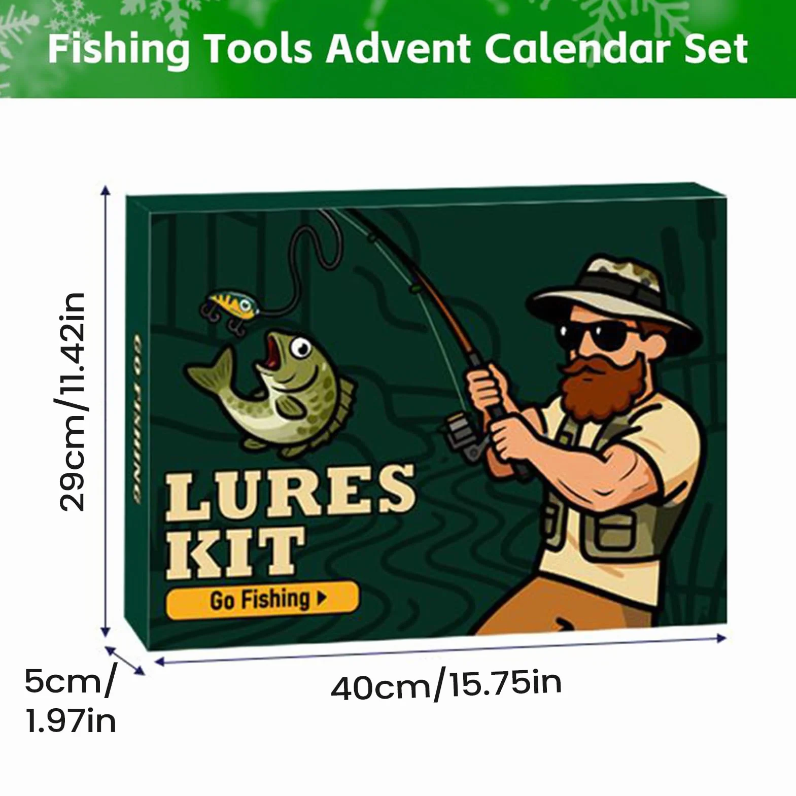 Calendario De Adviento Para Pesca Accesorios Reutilizables De Pesca 24 Días | Calendario De Adviento Con Señuelos De Pesca Para Pescadores Adultos Chicos Adolescente
