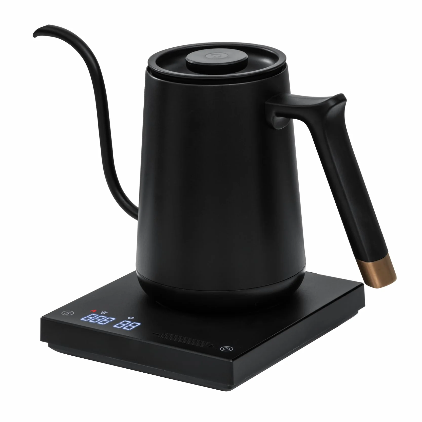 TIMEMORE Hervidor Agua Electrico, 600ml Fish Smart Café Kettle,Tetera Electrica Temperatura Ajustable para Café y Té, Home Edition Negro, 192 Segundos de Aumento Rápido de Temperatura hasta 88°C