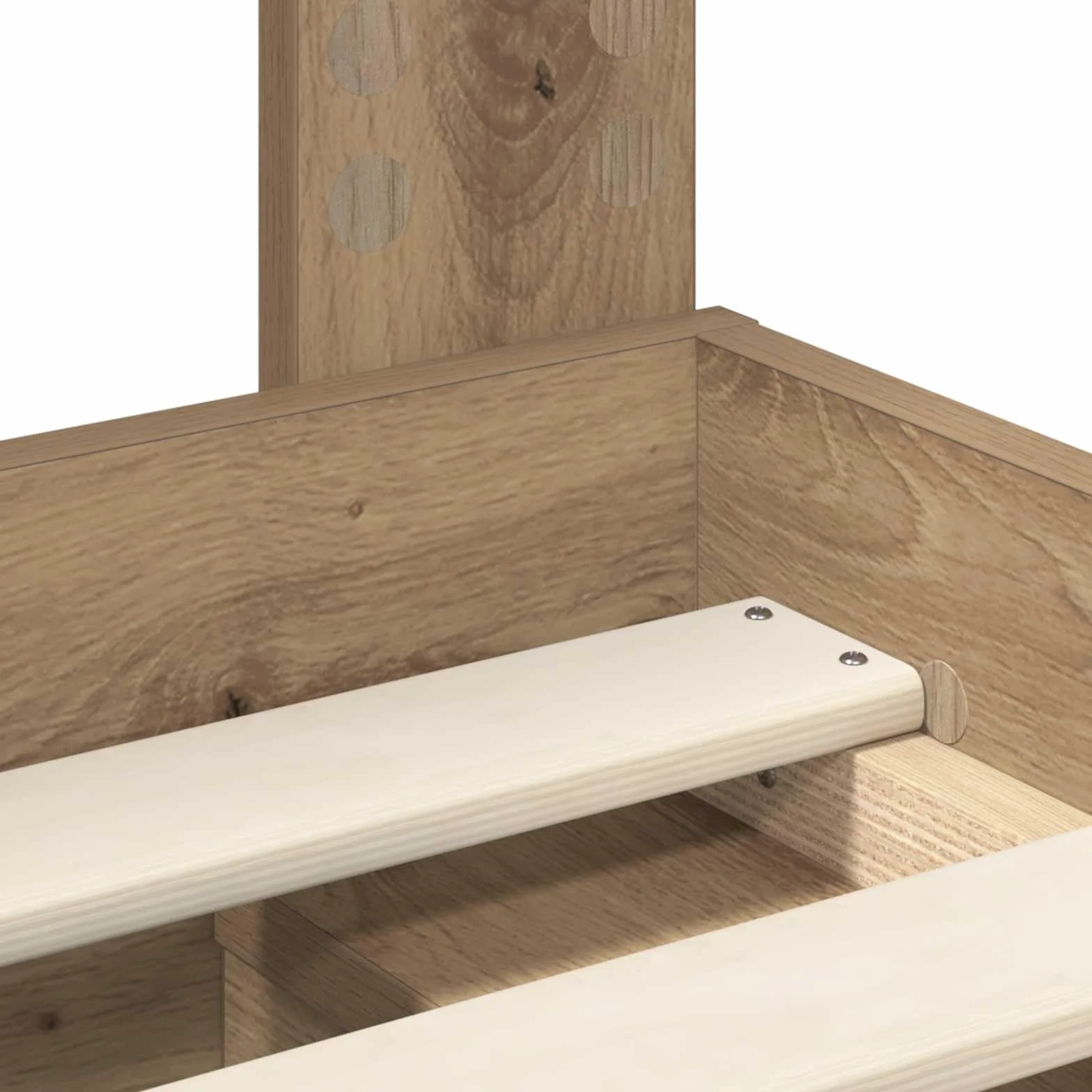 vidaXL Estructura de Cama con cabecera Roble Artisan 120 x 190 cm