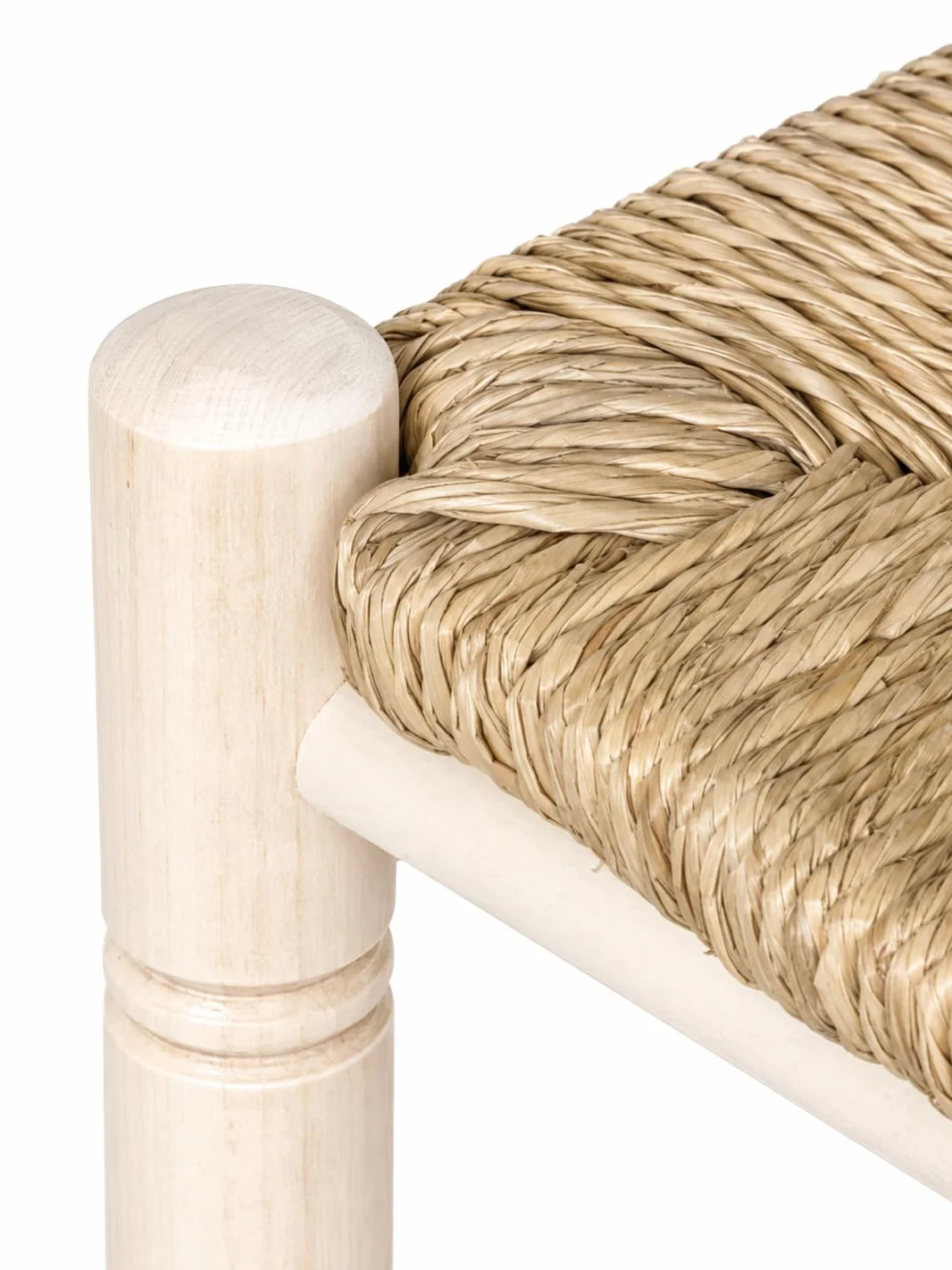 GRECA Silla Infantil Asiento Enea Madera Chopo Crudo para Pintar 32x26x50