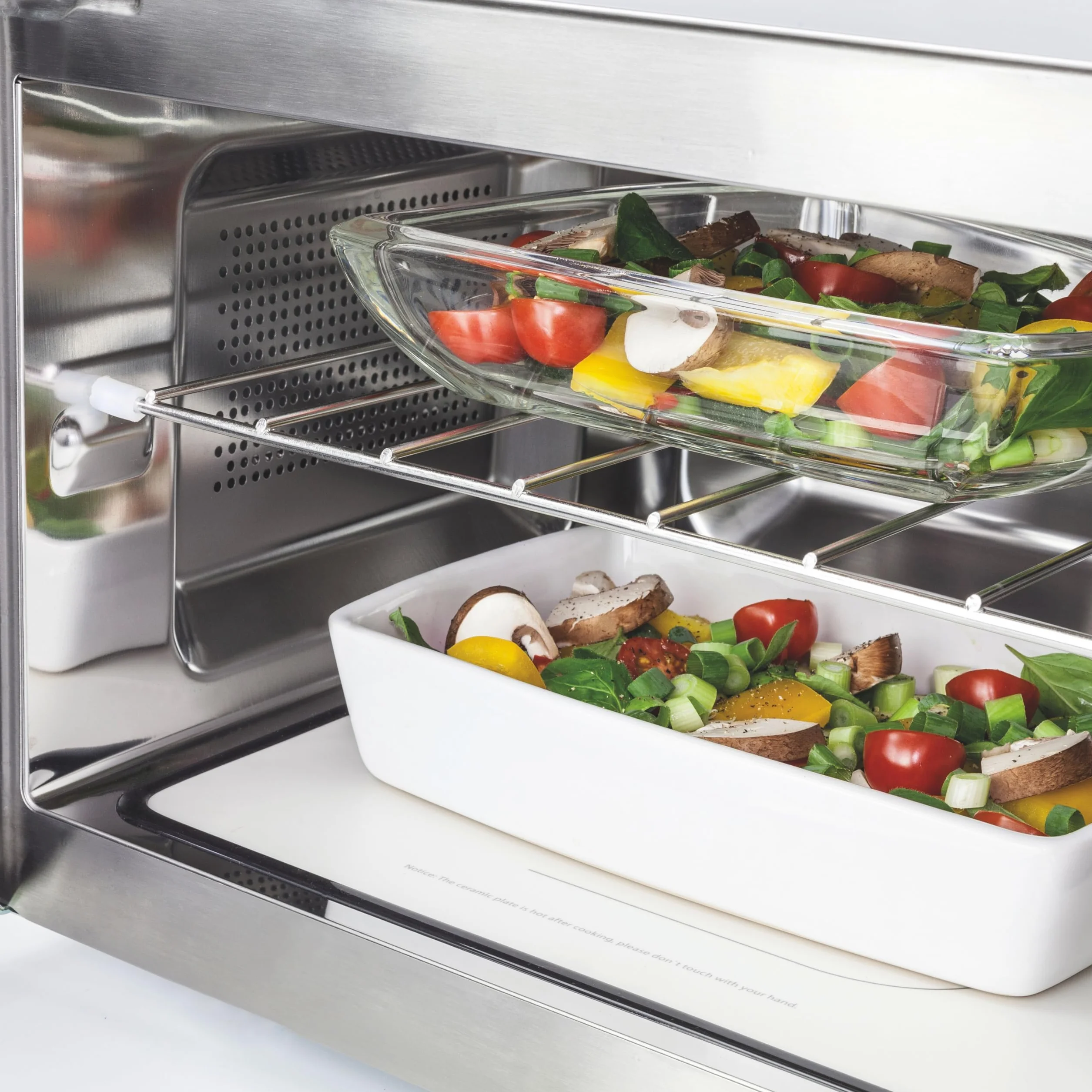 CASO MG 20 Cube Ceramic Microondas 2 en 1 1000W 20L 13 programas automáticos sin plato giratorio plateado