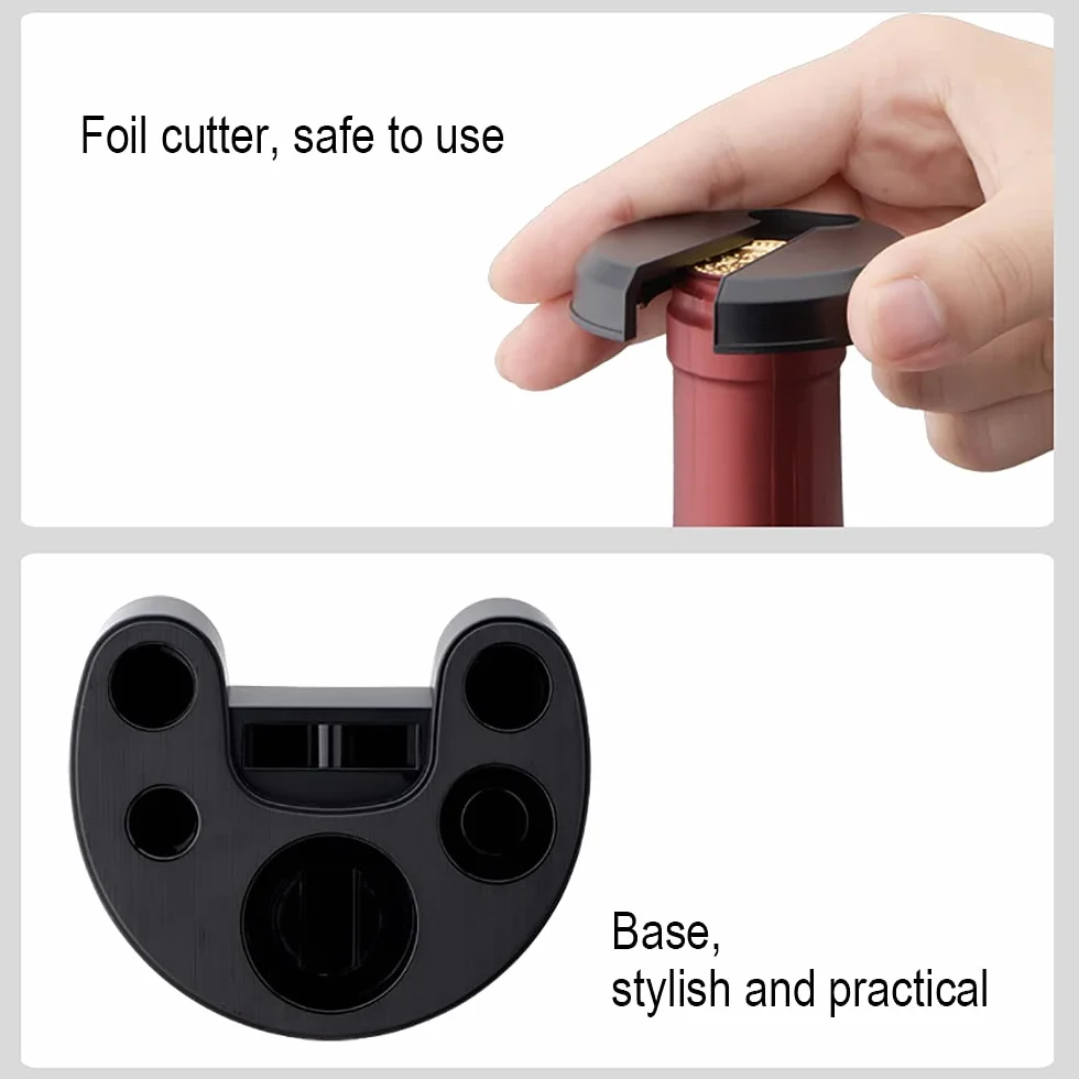 Abrebotellas de vino eléctrico Sacacorchos automático Recargable AIKARO Juego Base