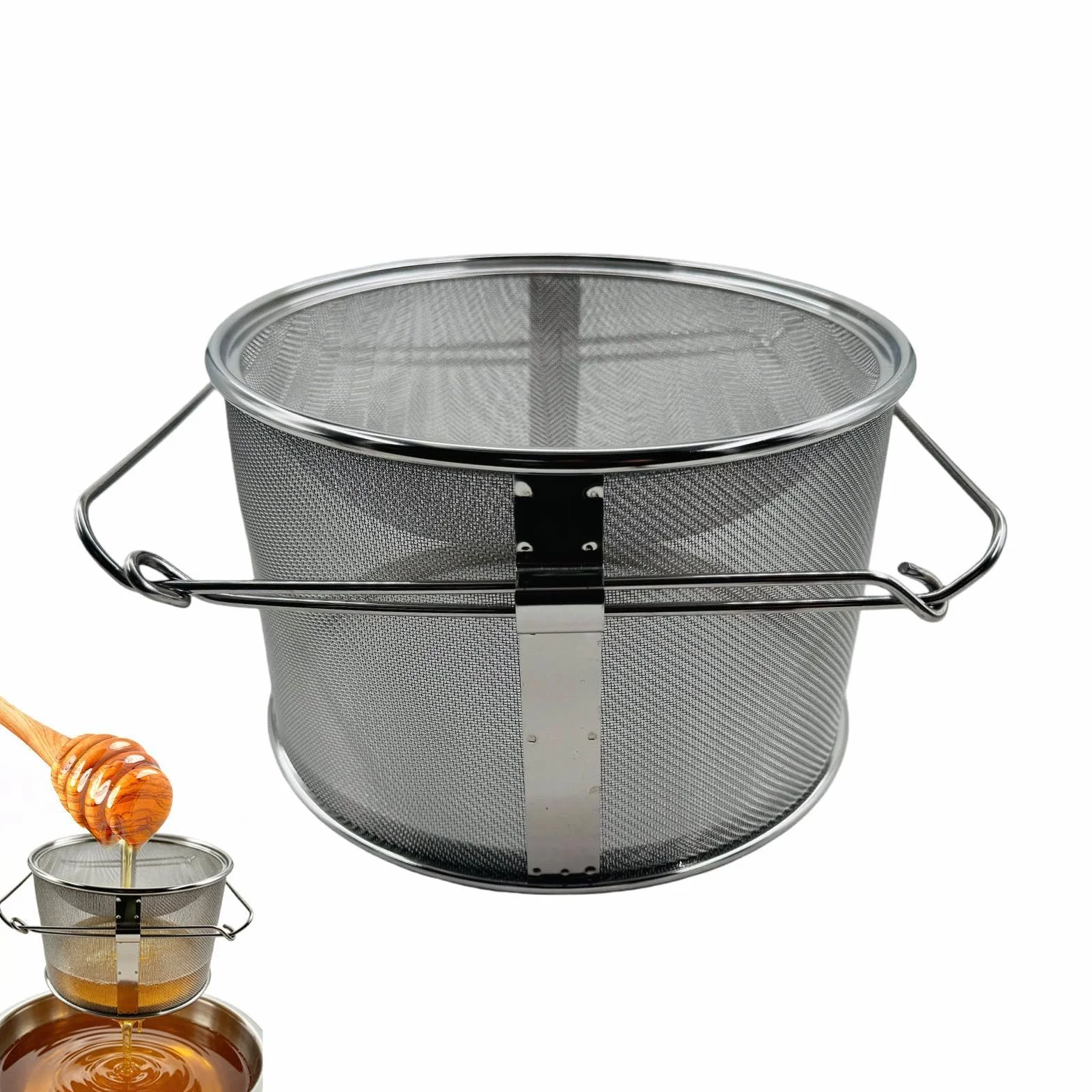 Filtro de Miel para la Apicultura Extractor de Malla de Acero Inoxidable | Colador de Malla Extrafina para la Mantequilla, la Apicultura, la Colmena, los Apicultores, la Cocina, el Alimento y la C