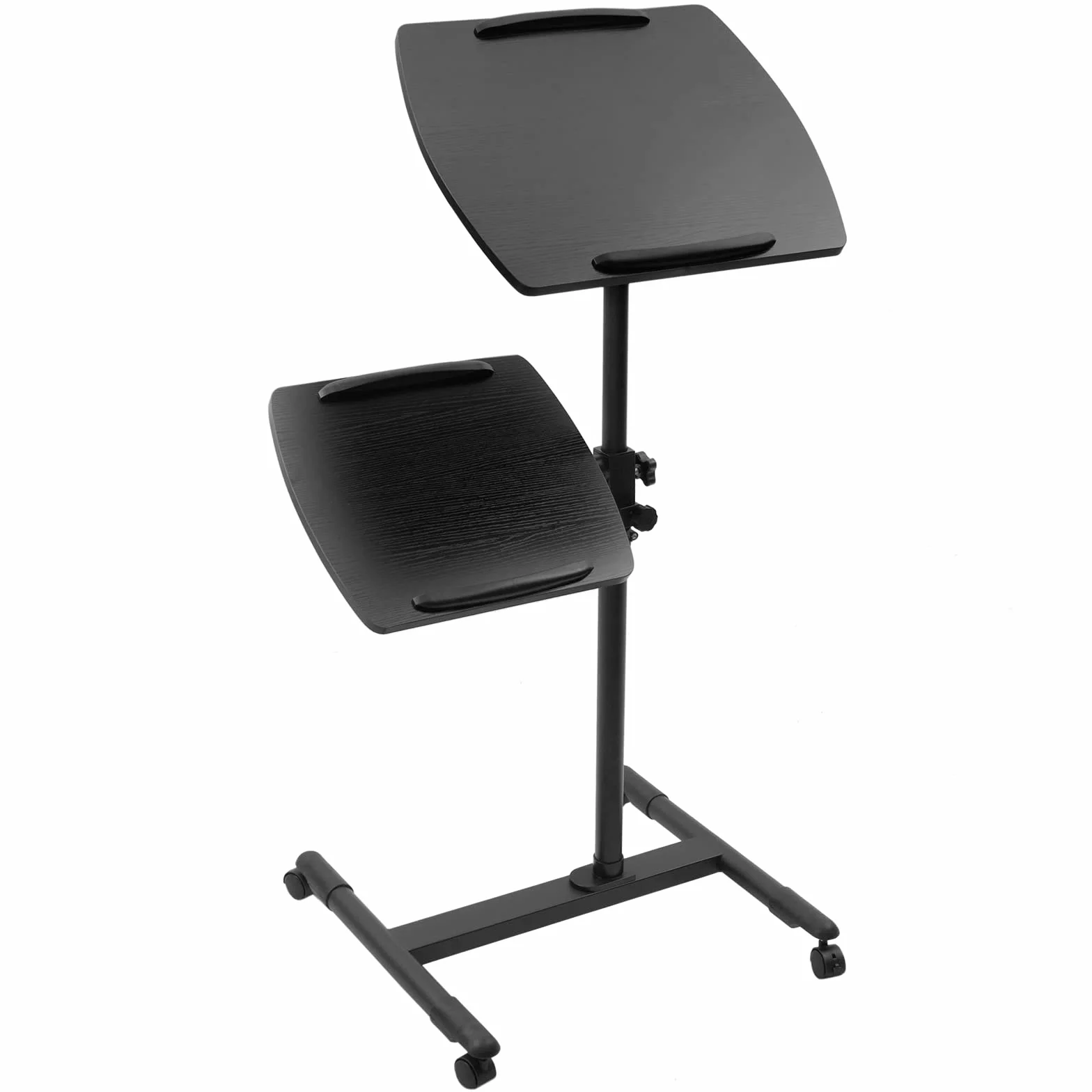 BeMatik - Carrito para proyector y ordenador portátil. Soporte negro para notebook con ruedas