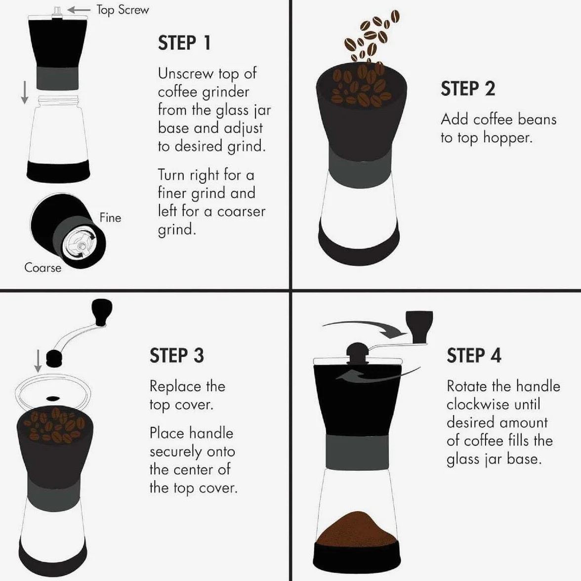 Primula Molinillo de café manual ajustable para fresas, molino de cerámica y cuerpo de acero inoxidable cepillado, grano entero para prensa francesa, cerveza fría, espresso, camping