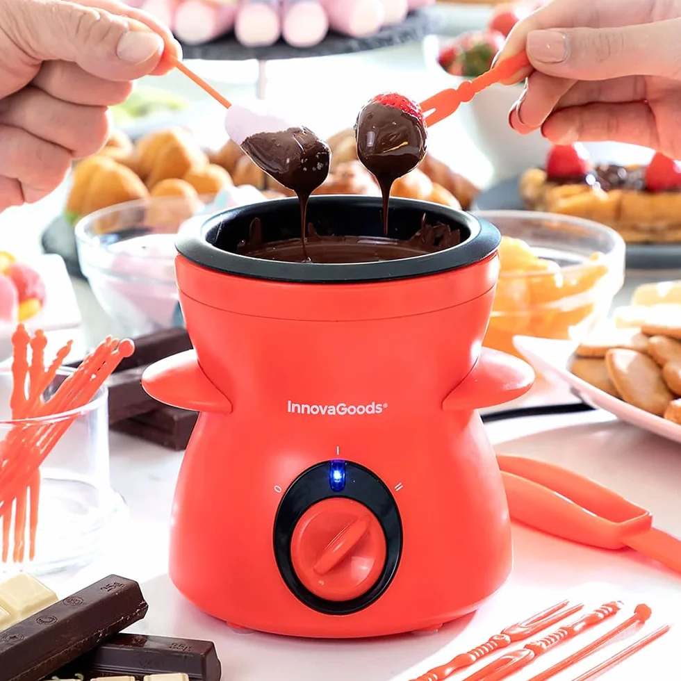 InnovaGoods® Fonlat Fondue de Chocolate con Accesorios, Elegante para Hogar y Fiestas