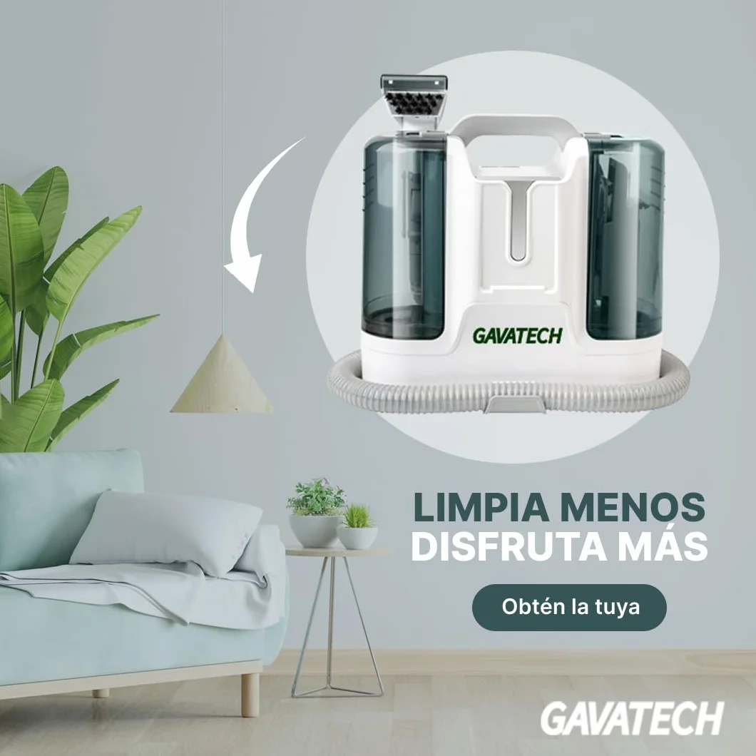 aspirador de tapicerias y alfombras Limpiador de manchas multisuperficie, máquina para limpiar tapicerias, sofás, moquetas, cristales.Aspiradora de agua tapiceria con 6 accesorios