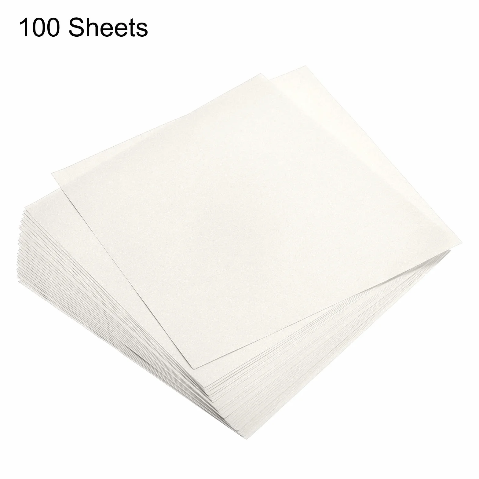 sourcing map Papel Origami Doble Cara 100 Hojas 15x15cm Cuadrado Crema-Blanco