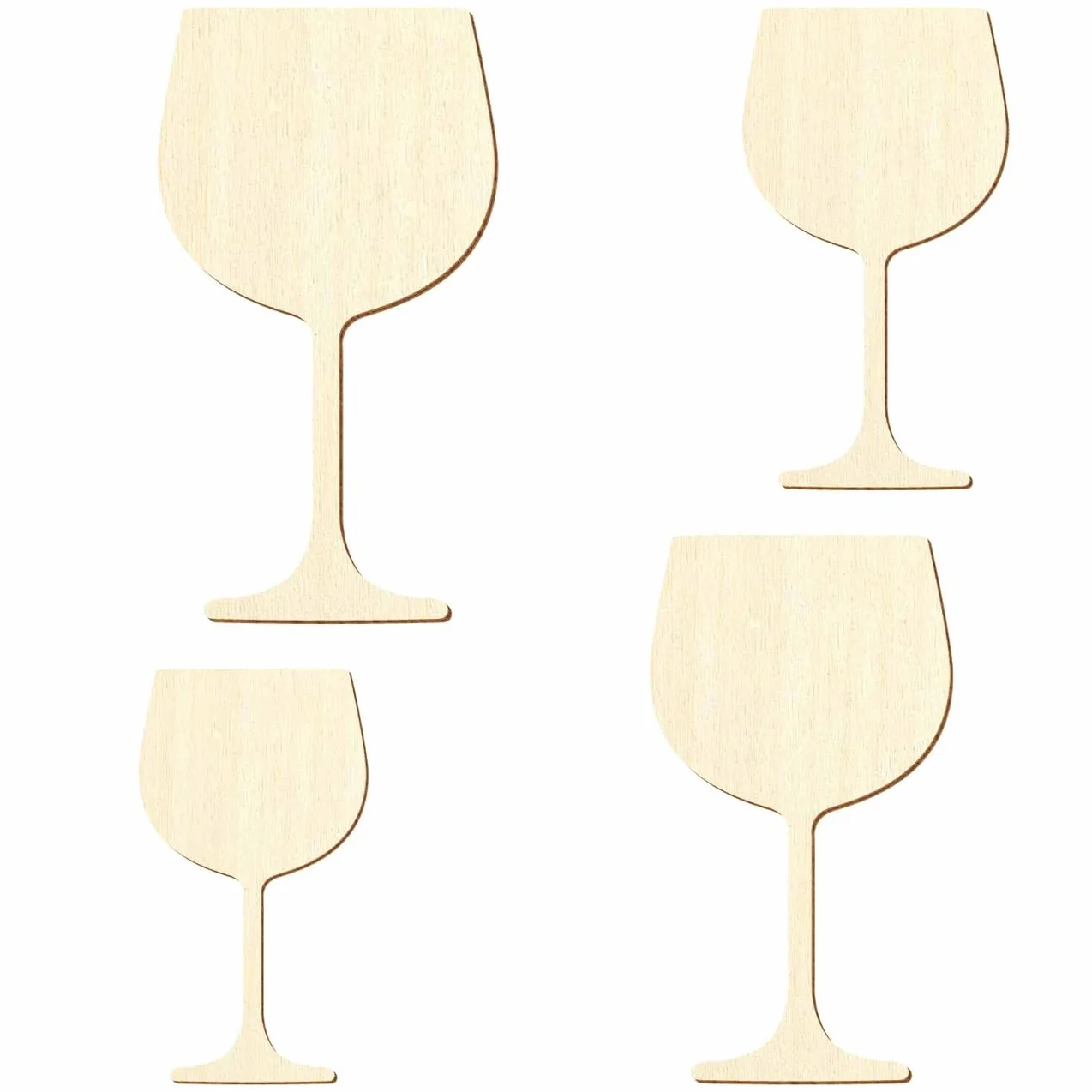 Copa de vino tinto de madera, 5-50 cm, paquete con: 100 unidades, altura: 8 cm de alto