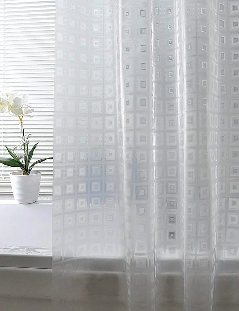 Mu Home - Cortina de ducha impermeable para baño, cortina de ducha impermeable, más gruesa, translúcida, cortina de baño (una variedad de tamaños opcionales)