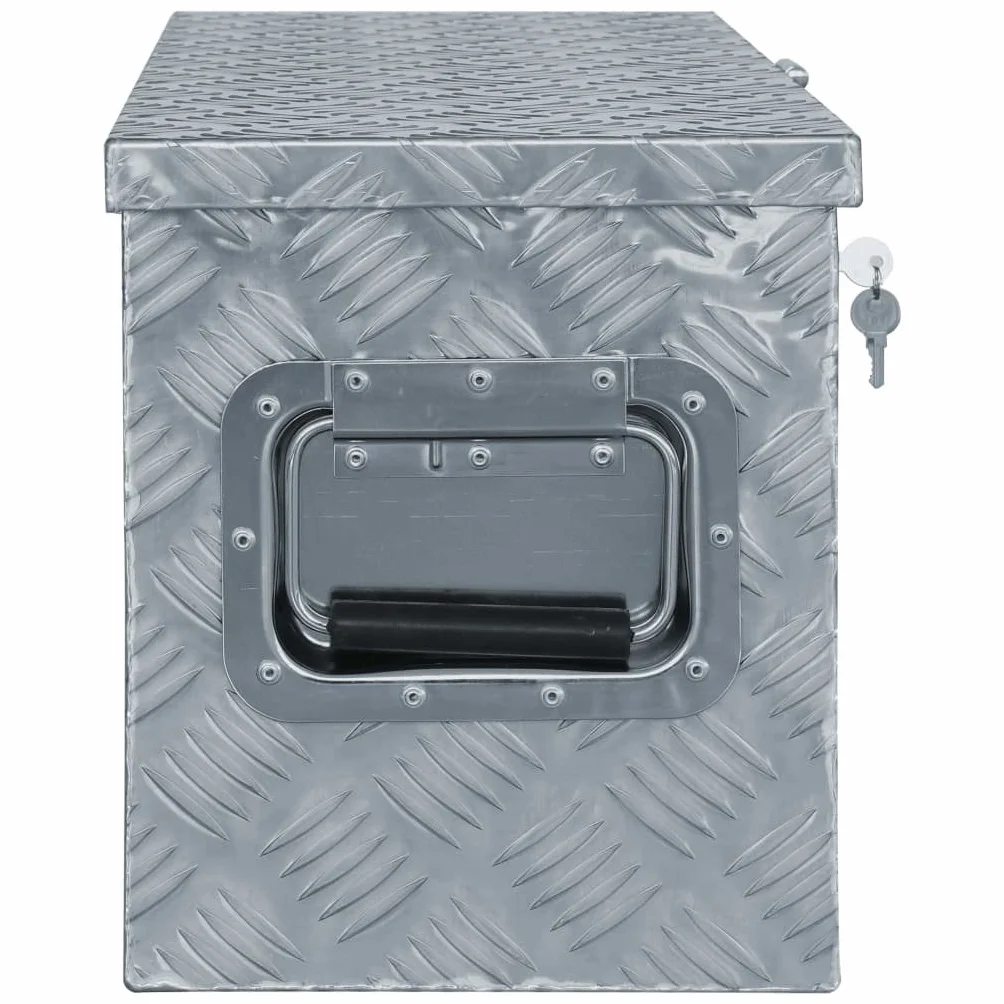 SKM Caja de Aluminio 80,5x22x22 cm Plateada,Bricolaje,Accesorios de Bricolaje,Organización y Almacenamiento de Herramientas,Cajas de Herramientas,Plateado,5.25 kg,142937