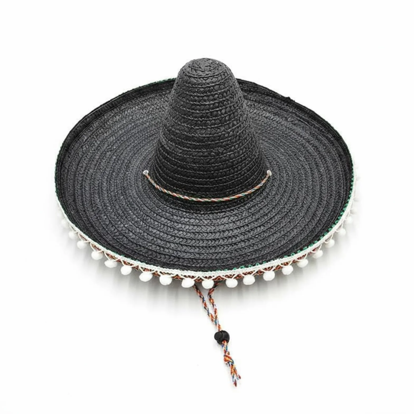 Tradicional Ancha Sombrero Protector Solar Gorro Decorativo con Borlas Diseño Llamativo para Adultos Adecuado para Celebraciones Fotografía