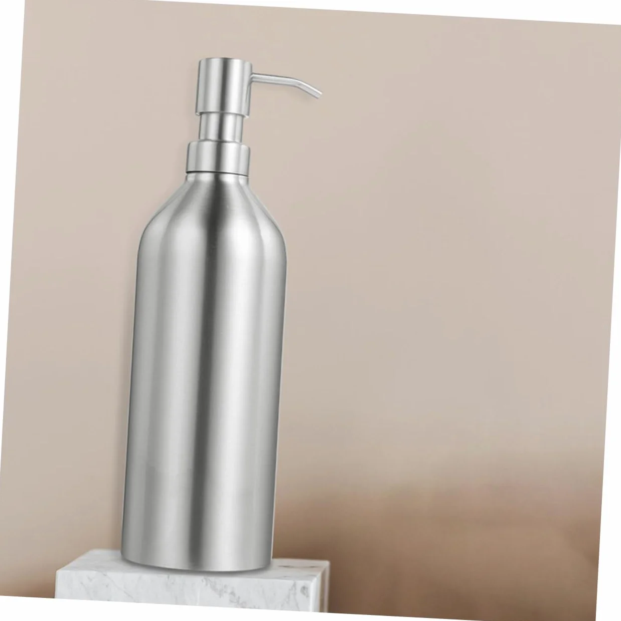 Cabilock Dispensador de Jabón Recargable Diseño Recto y Hombro Curvo de Acero Inoxidable 700ml 2piezas Fácil de Presionar para Baño y Hotel