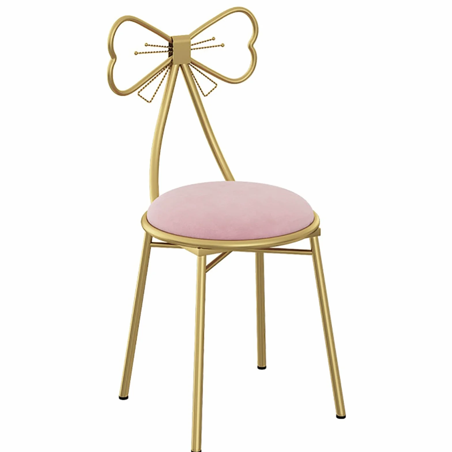 Silla de tocador moderna con patas doradas, taburete multifuncional para sala de maquillaje, dormitorio o como mesa lateral/auxiliar (tronco, abigarrado-B)