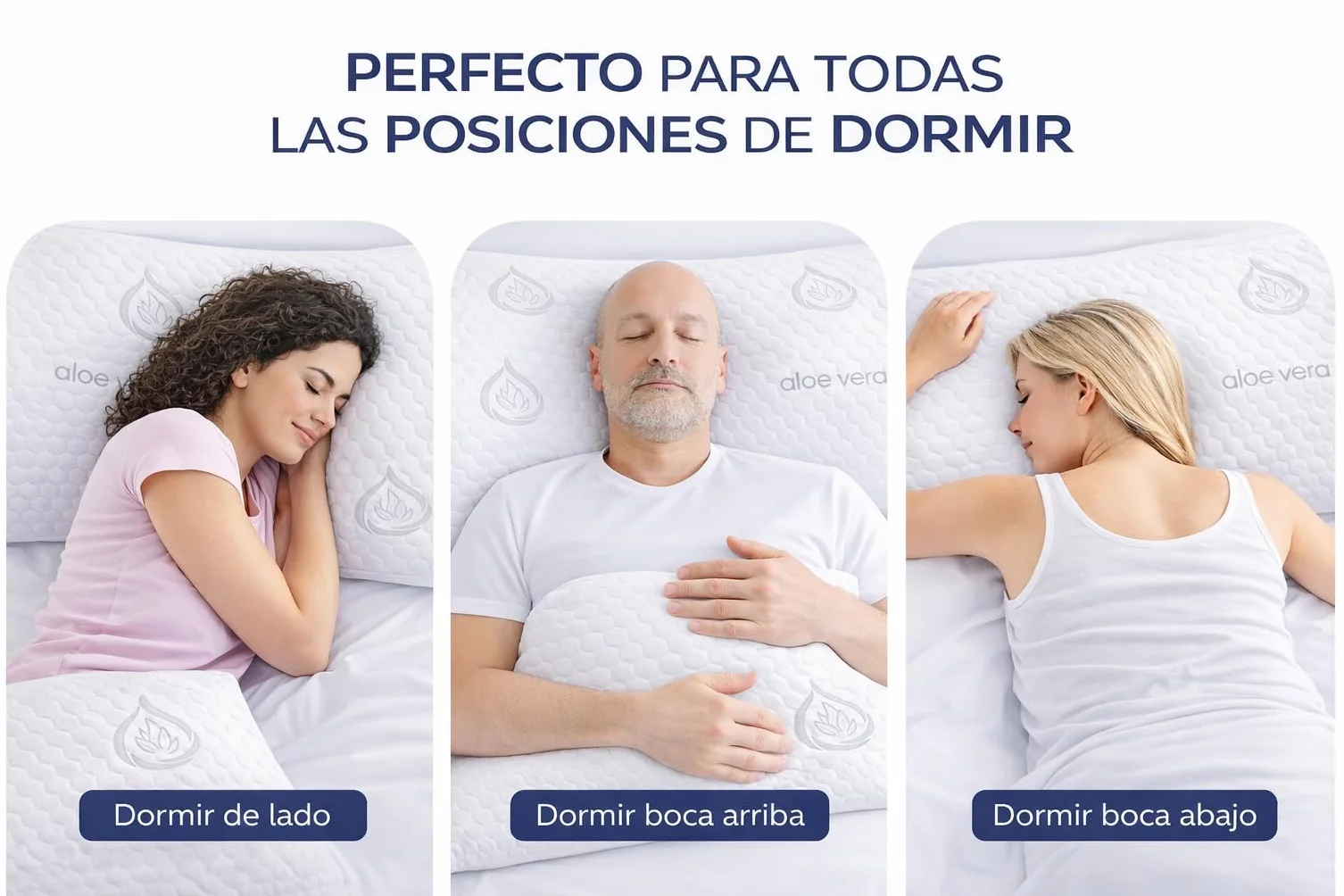 Dear Friend | 2 Almohadas Viscoelásticas 50x70 cm Memory Foam Adapatable Cuello y Termorreguladoras – Almohada Viscoelástica Aloe Vera Transpirable Doble Fundas desenfundables y núcleo viscoelástico