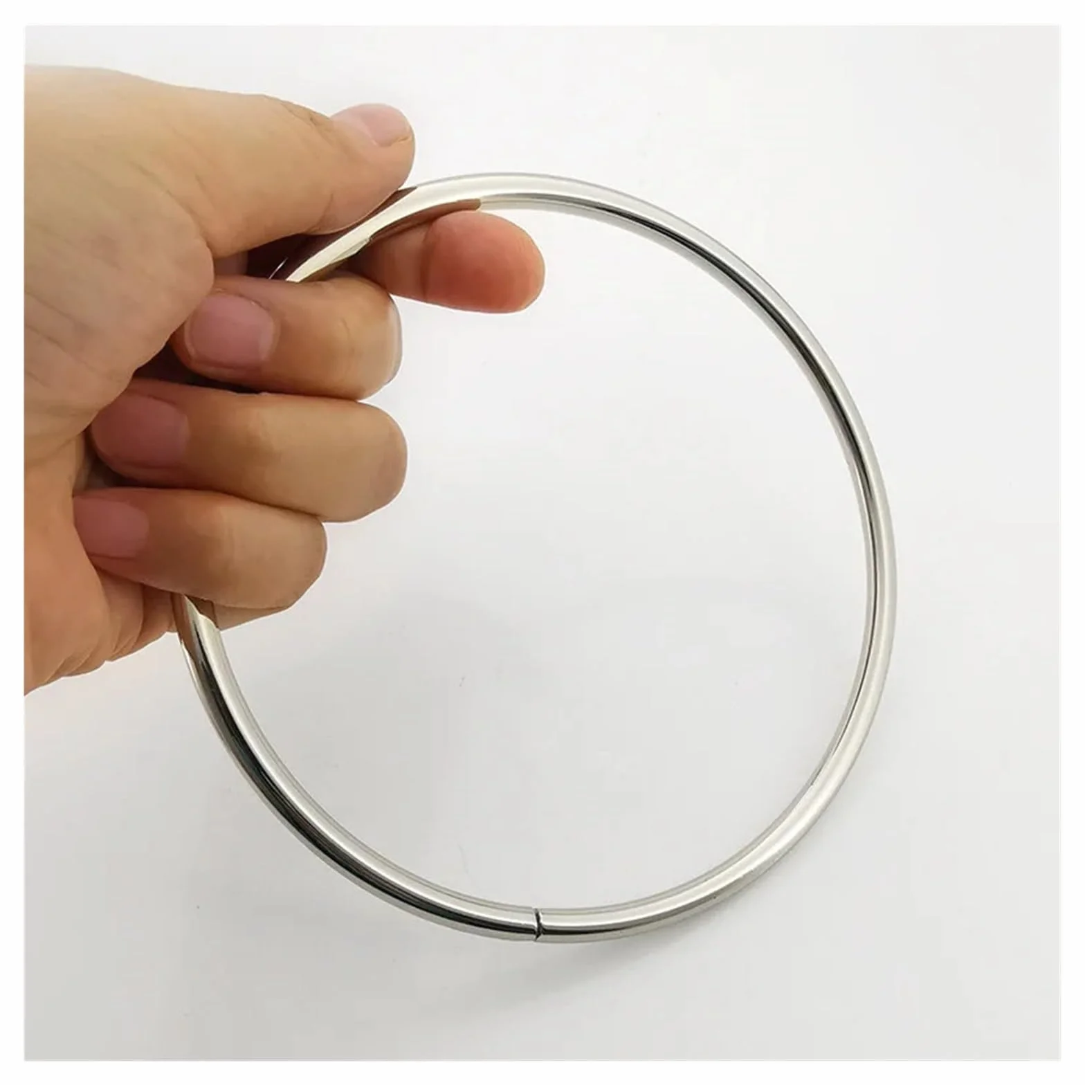 MRKU Asa de Madera para Bolso, Accesorios para Bolsos, Manualidades, Bricolaje, Redondo, 1/5 Piezas, Anillo de Hierro Redondo de Metal, Repuesto para Estuche de Mujer para Bolso