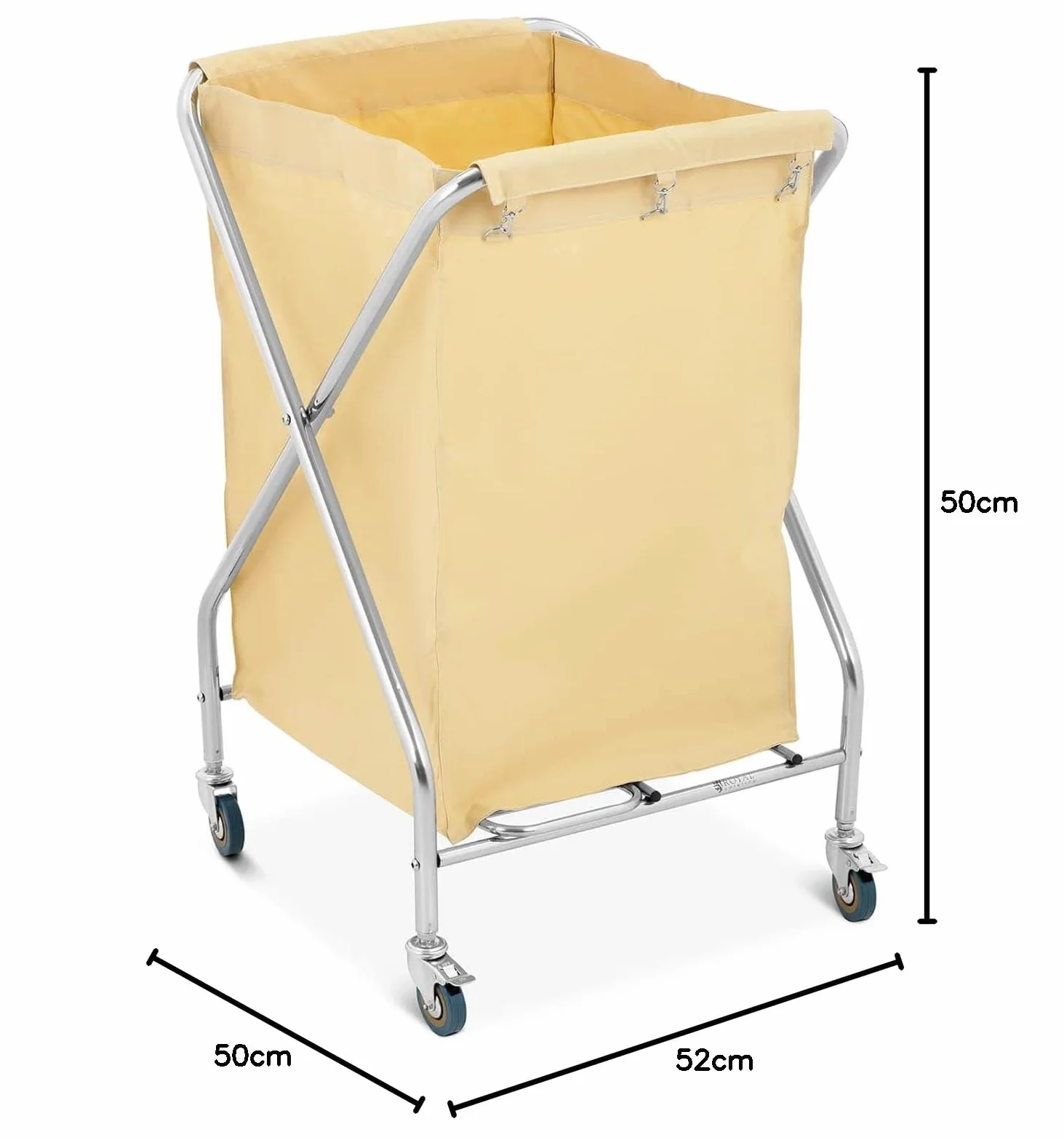 Royal Catering - RCWW 3 - Carro para ropa - 200 L - 4 Ruedas / 2 Frenos - Bolsa: 52 x 50 x 76 cm