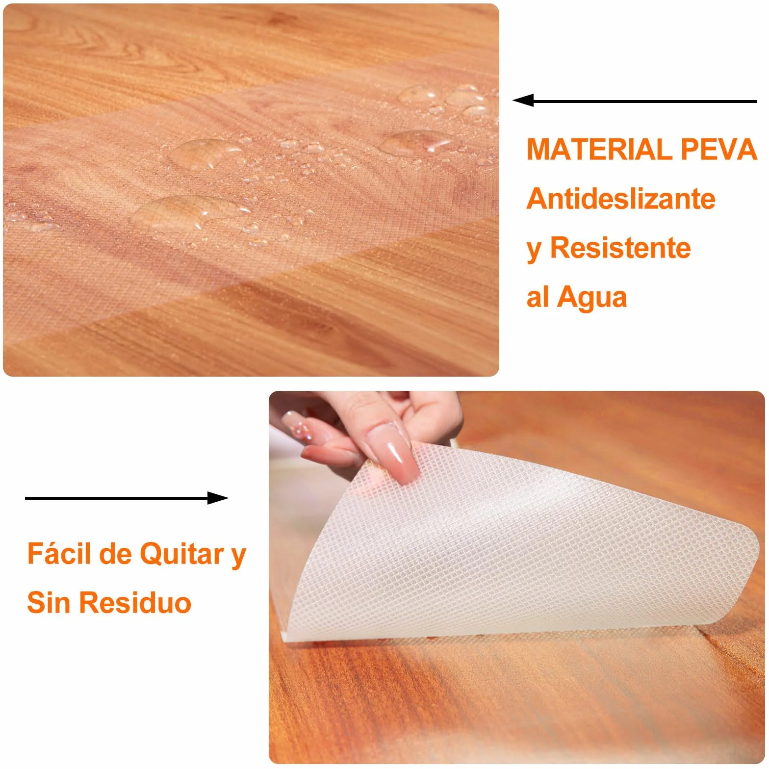 Spurtar Alfombrillas Escalera Antideslizantes Transparente Diseño Diamante, Tiras de Seguridad para Escaleras Interior Madera Mármol Metal, 15 Piezas 15 x 81 cm
