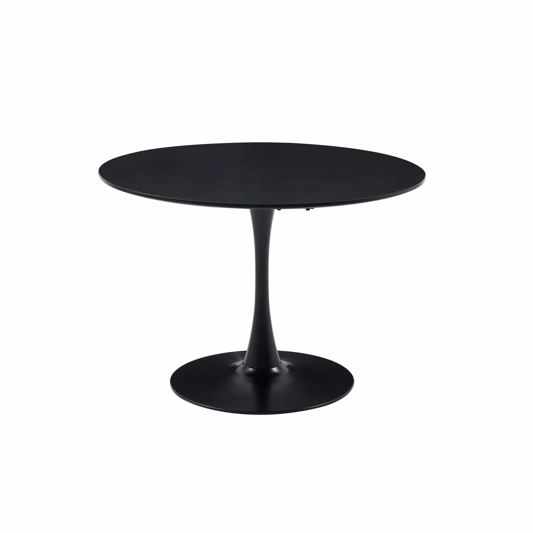 Mesa de Comedor Redonda Negra, Mesa de Comedor de Estilo Nórdico, Adecuada para Restaurantes, Oficinas, Salas de Estar, Dormitorios (110 * 75 CM)