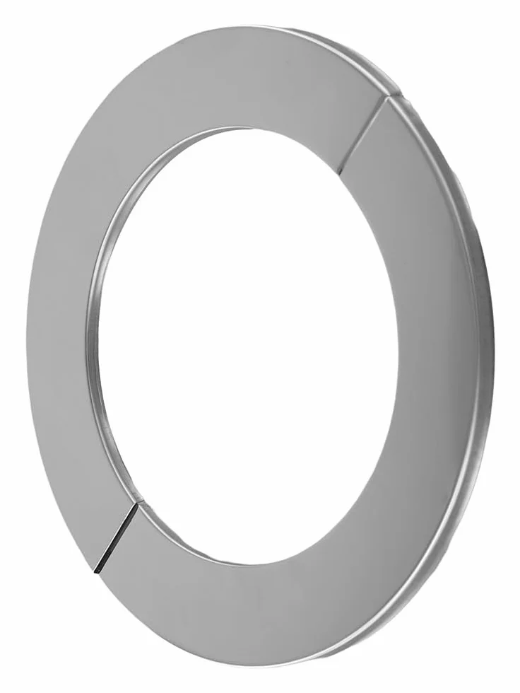 Cubierta de tubo decorativa de acero diseñada para calentador de agua de gas y ducha con configuración dividida, instalación sin esfuerzo, 80 mm, acero inoxidable plateado (120 mm)