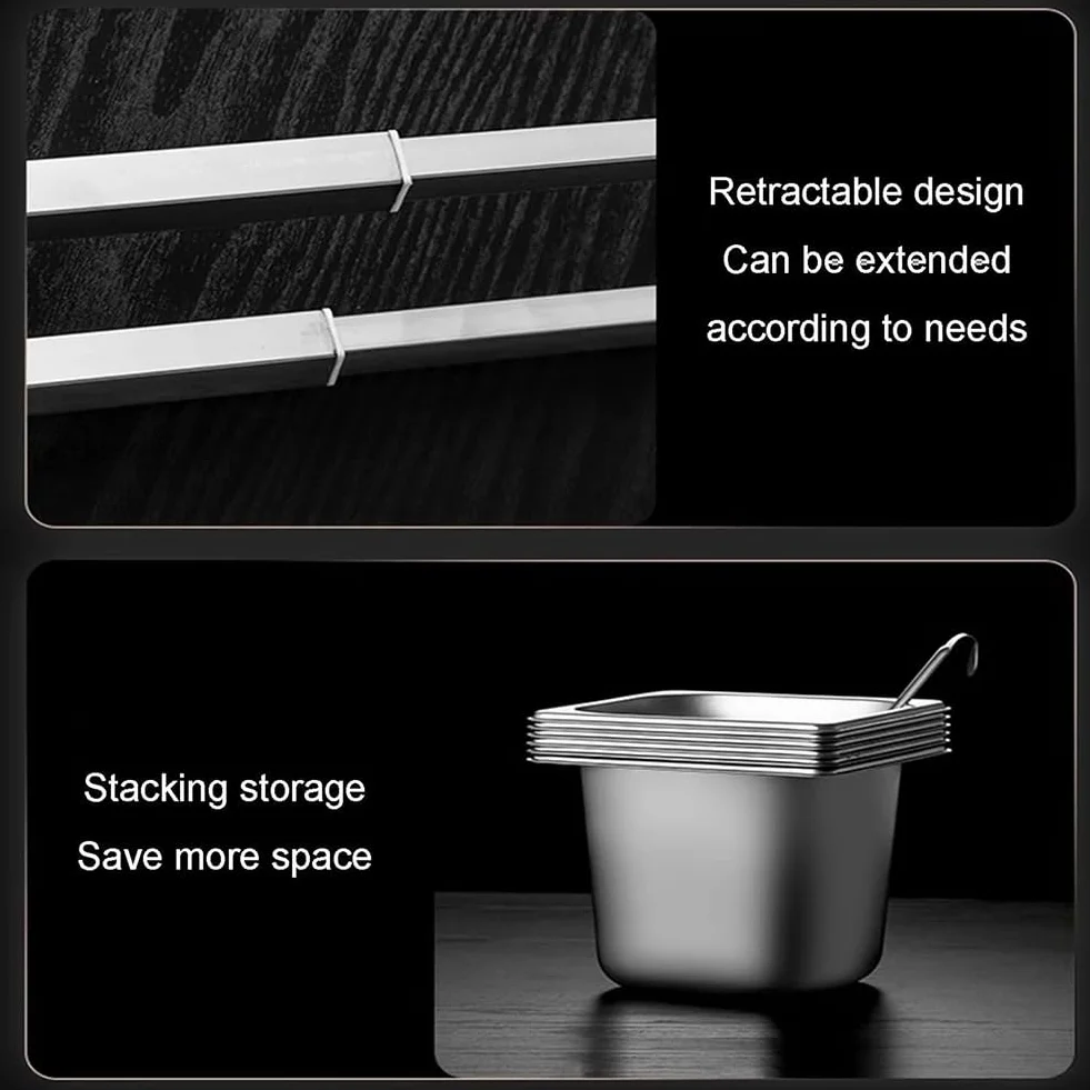 Organizador De Especias Expandible, Dispensador De Alimentos De Acero Inoxidable para Encimera con Tapa Y Cuchara, Contenedor para Almacenar Alimentos De Cocina,15 Grid