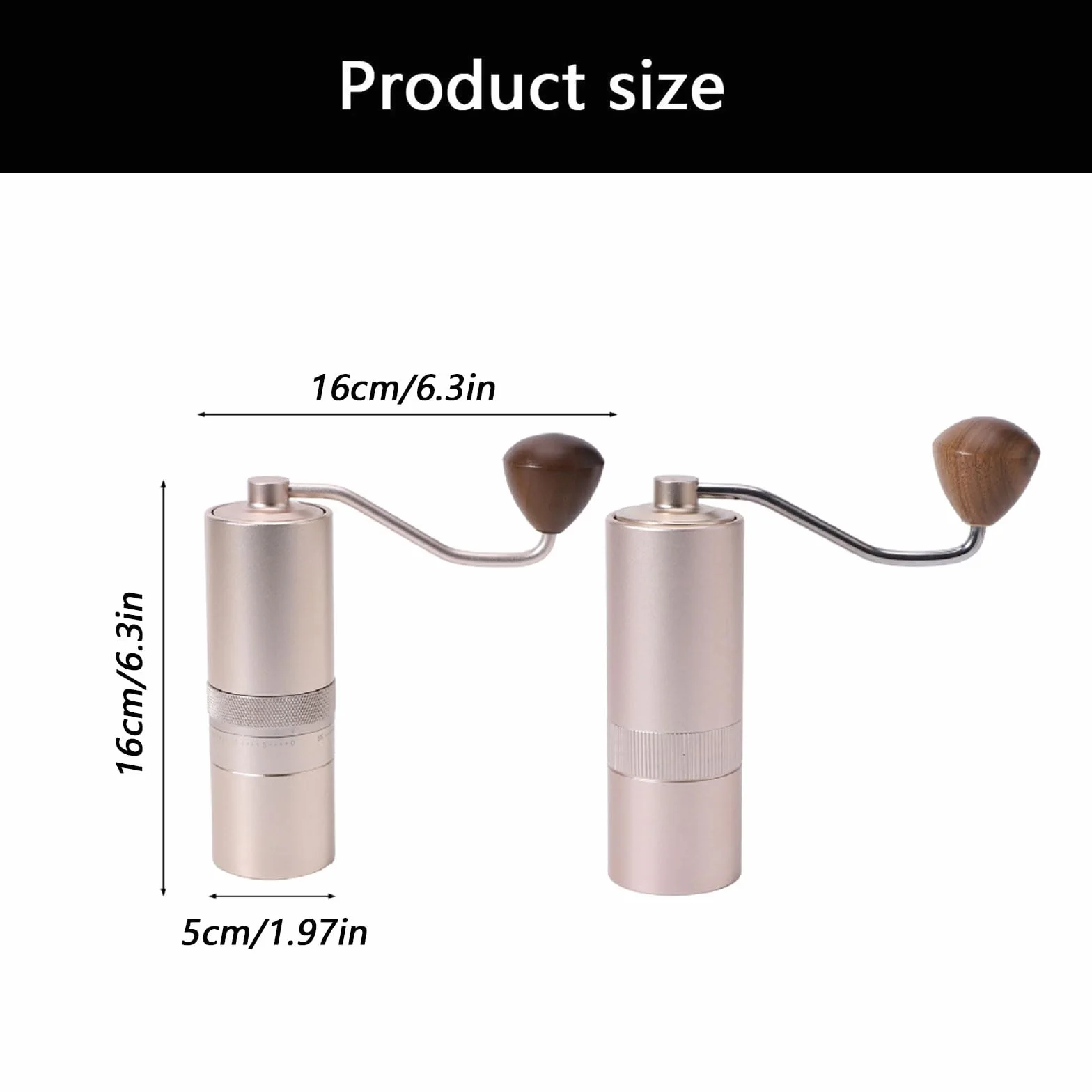 Molinillo de café Manual de Acero Inoxidable 304 de Grado médico con Materiales no tóxicos para oficinas en hogar y Uso en Exteriores Molinillo de café con Manual Núcleos de cerámica